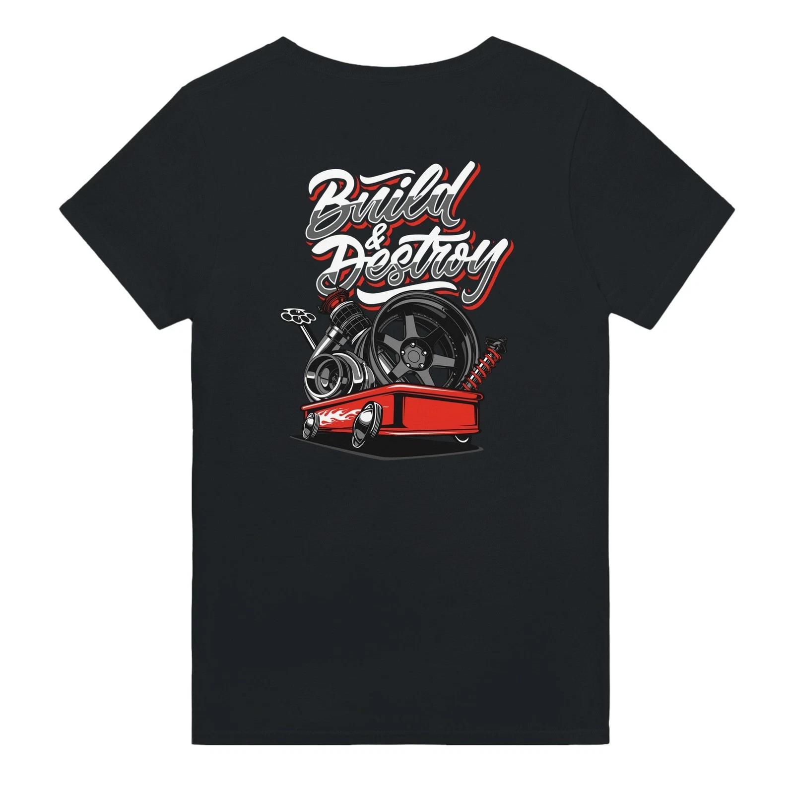 Build and Destroy JDM T-Shirt for Everyday Wear - Heavyweight Cotton, Classic Fi XXXXL
