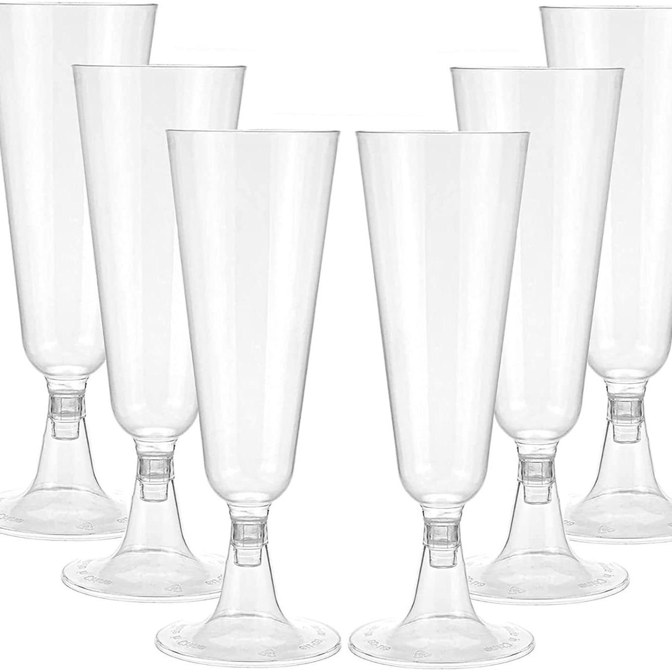 

4.7oz/150ml Disposable Plastic Champagne Glass, Stemware Tasting Cup, Cocktail Glass, 1 Piece