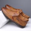 High Quality Shoes Handmade Leather Footwear Male Casual Business Flats Outdoor Soft Soled Trendy Flat Bottom Travel Sneakers