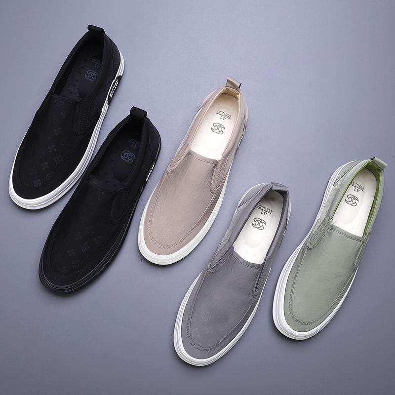Mode Herren Canvas Schuhe Slipper Canvas Low Style Atmungsaktiv Leichtgewichtige Flats Schuhe für Herren Walking Schuhe Zapatos De Hombre SS23837