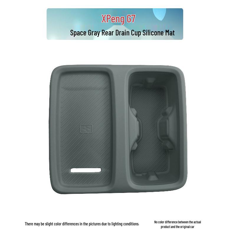 Xiaopeng G7 Rear Armrest Wireless Charging Cup Holder Silicone Pad Accessory