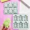 6-piece Turtle Shape Food Grade Silicone Mold Unique Cake Pudding Baking Fun Mould Iced Beverage Making Tools