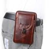 Xiaoduoli Men's Genuine Leather Mobile Phone Waist Bag - 5.5/6 Inch Cowhide Retro Mini Belt Bag