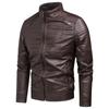 Autumn and Winter New Men's Korean Fashion Stand-up Collar Jacket Leather Jacket Tide