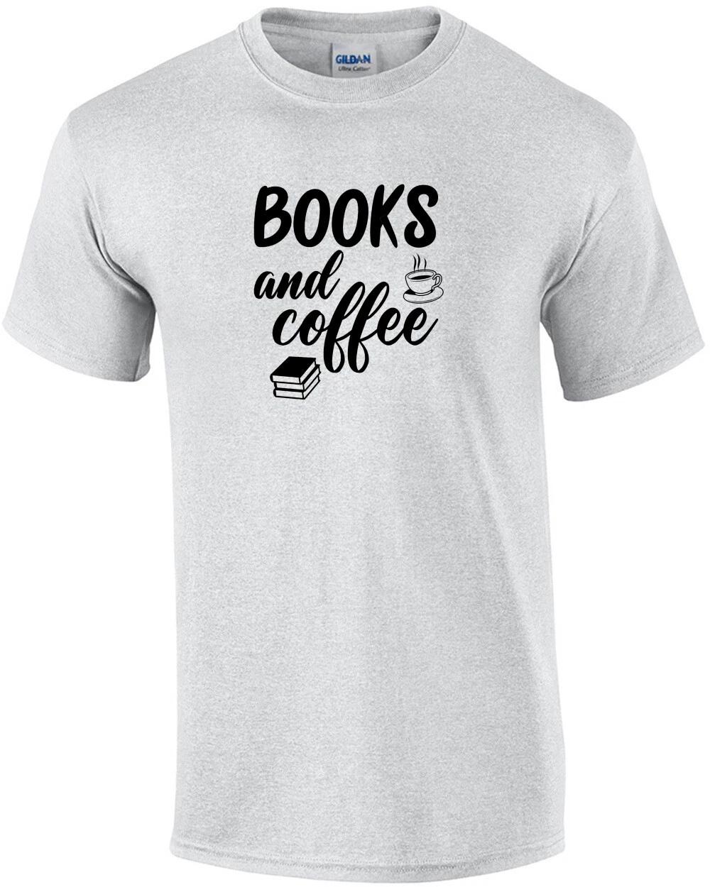 Books and Coffee - Reading and coffee t-shirt L