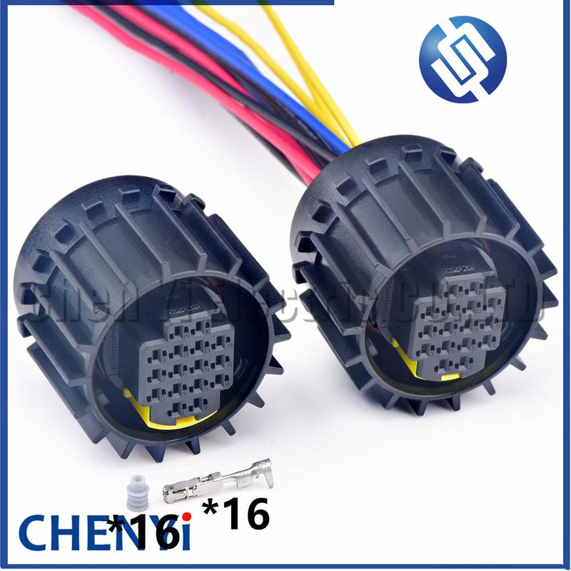 16 Pin Auto waterproof connector truck Engine wiring harness plug 1-1703964-1 1719909-1 1703963 0-1703966-1 For Xichai Weichai