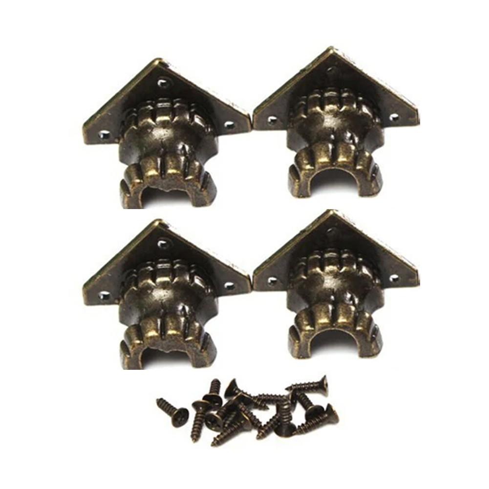 

Alloy Box Feet Antique Wooden Box Feet Cabinet Corner Protector L