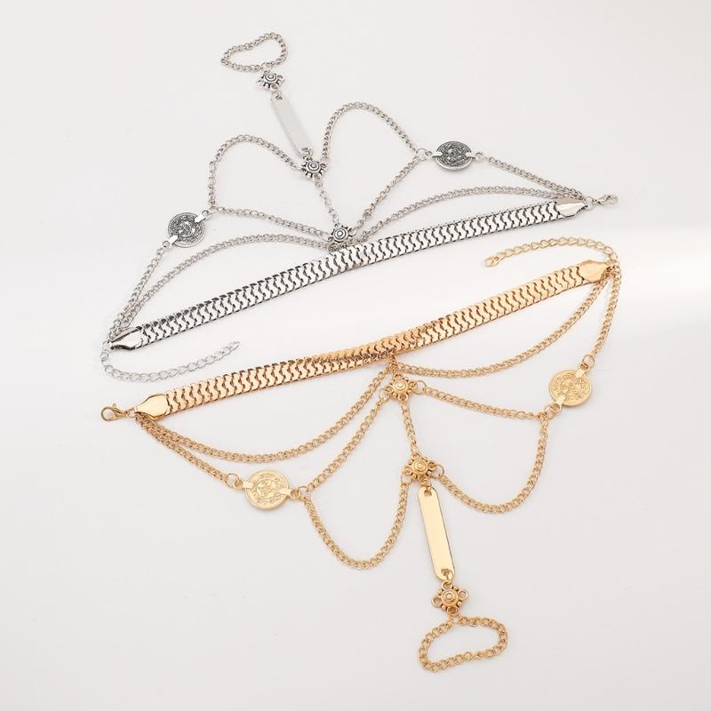 Multilayer Finger Linked Minimalist Bracelet Women Hand Chain Elegant Stackable Jewelry Suitable for Daily Party Wear