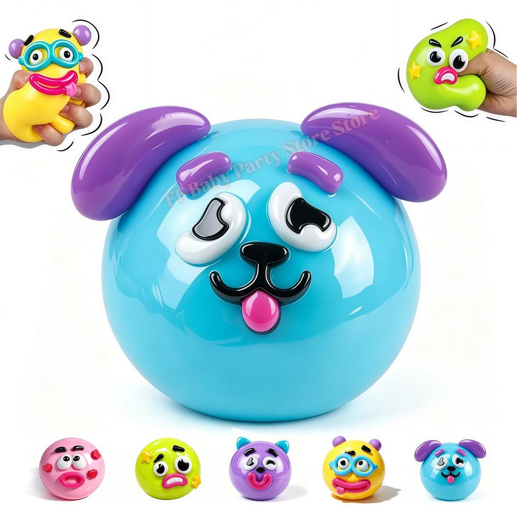 Smushers Squishy Curiosities Hunde Gesichtswechsel Squishy Spielzeug Weich Formbar Niedlich Langsames Aufgehen Knetspielzeug Entspannend Sensorisch Geburtstagsgeschenke