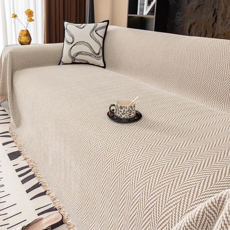 Nordic Chenille Sofa Towel Cover All Season Universal Sofa Throw Blankets Non Slip Pets Kids Anti-dirty Recliner Armchair Covers