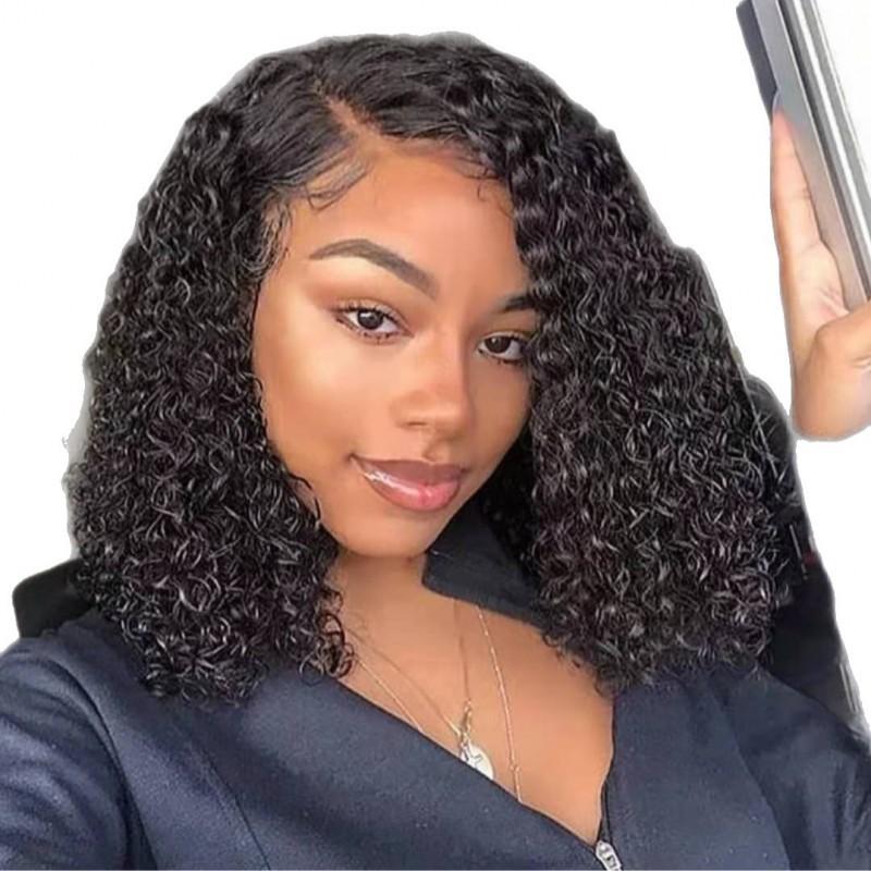 Fashionable Hot Girl With Long Curly Hair Straight Bangs Wigs Women Red Brown Micro-curled Face Repair Fake Headgear