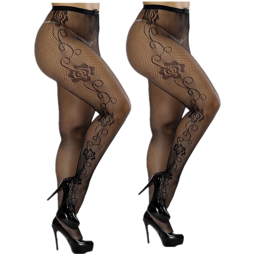 2 Paar Übergröße Netzstrümpfe Damen Sexy Dessous Damen Erotische Dessous Sex Bodystocking Große Größe Netz Damen Strumpfhose