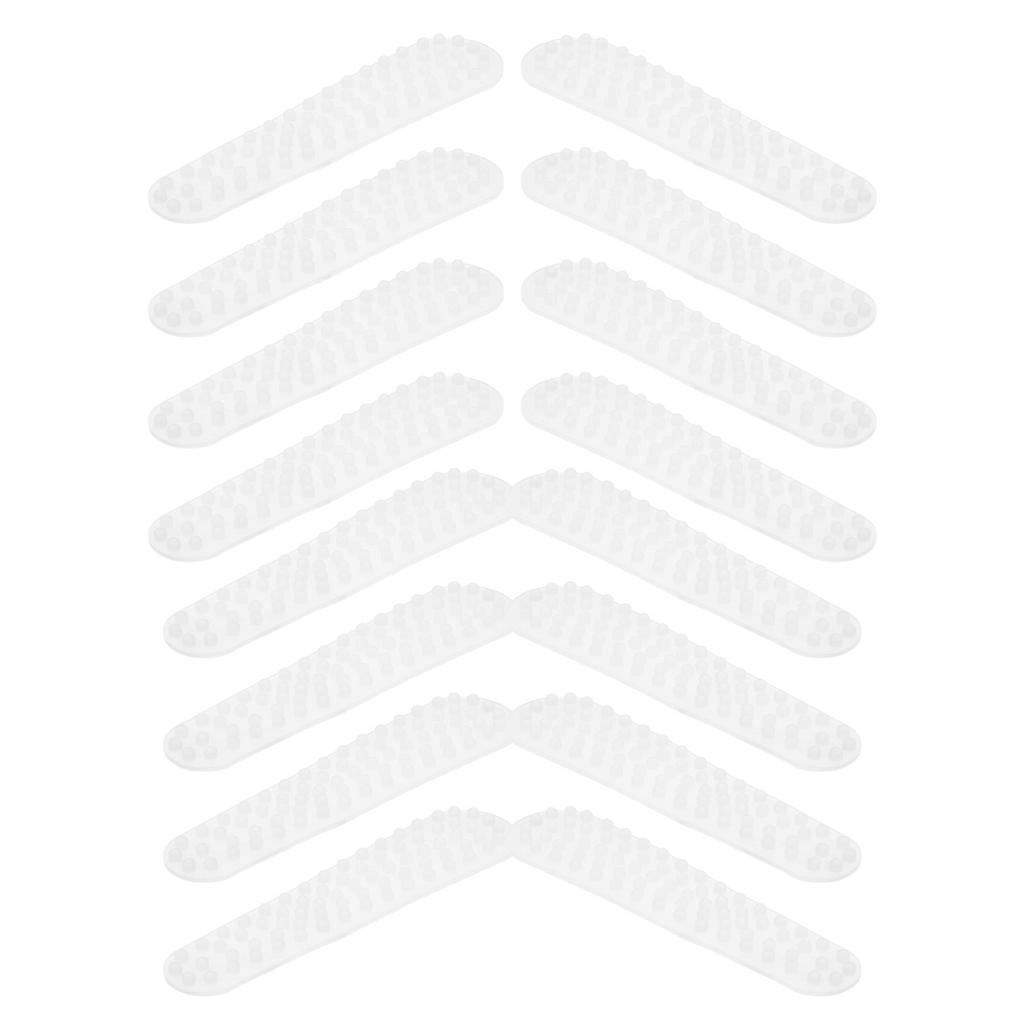 30Pcs Silicone Anti Slip Hanger Strips Clothes Hanger Grippers Self Adhesive Non Skid Grip Tape for Suit Blouse Dress Shirt