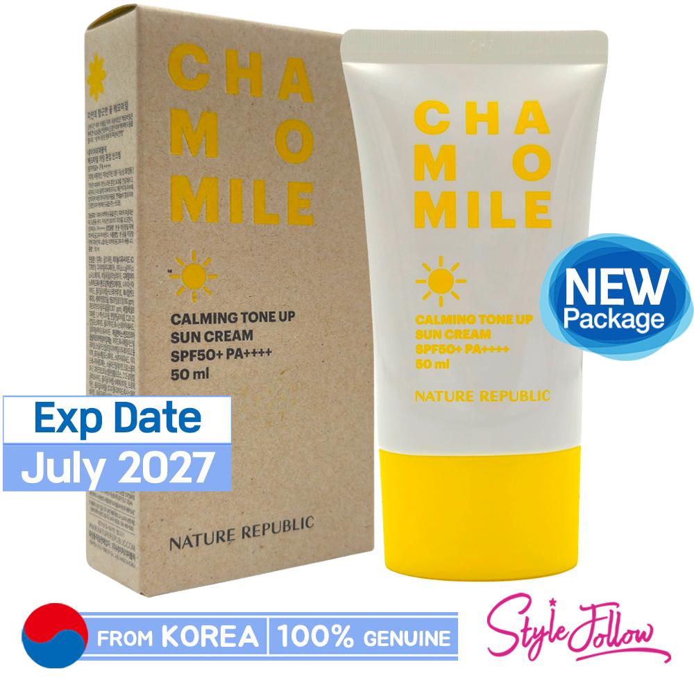 

[NATURE REPUBLIC] Chamomile Calming Tone Up Sun Cream 50ml (SPF50+/PA++++) 1pc (50ml)