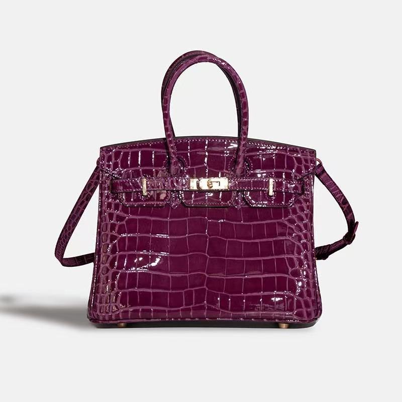 

Женские кожаные сумки, сумки-тоут из кожи крокодила большой вместимости, сумки через плечо, новые модные и универсальные сумки для поездок 25*12*19cm