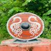 Viking Dragon Wood Shield Viking Warrior Shield  Valhalla Round Viking Shield  Medieval Viking Warrior Shield Norse Warrior Decor Shield