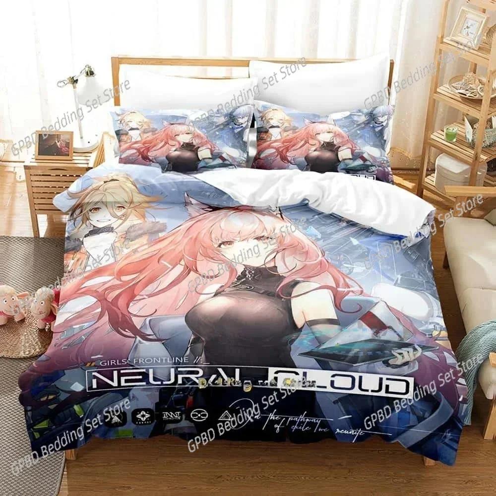 Luxury New 3D Print  Game Girls' Frontline Bedding Set Single Twin Full Queen King Size Bed Set  Bedroom Duvet cover Sets