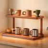 40cm Desktop Cup Organizer Rack 2-Tier Storage Shelf for Tabletop/Workspace/Dining Table Mug/Coffee Cup Holder