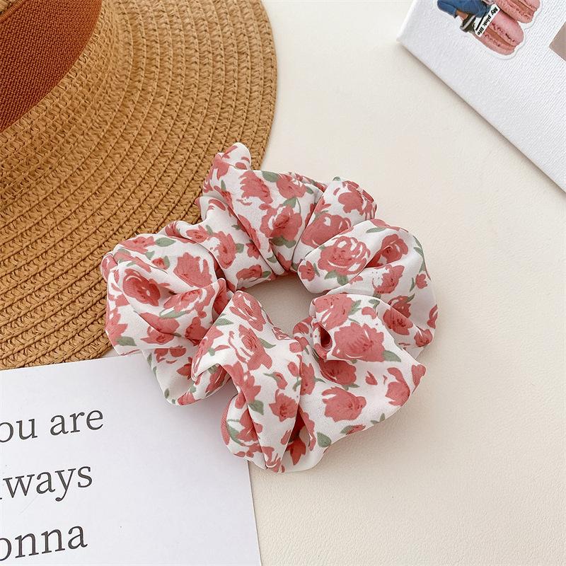Fresh and Light Fabric Flower-shaped Hairband Hair Accessory for Women with Ponytail. Elastic and Durable Large Hairband.