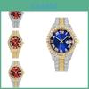 New Fashion Men's Steel Belt Quartz Watch Casual Business Calendar Full Drill Men's Watch Manufacturer