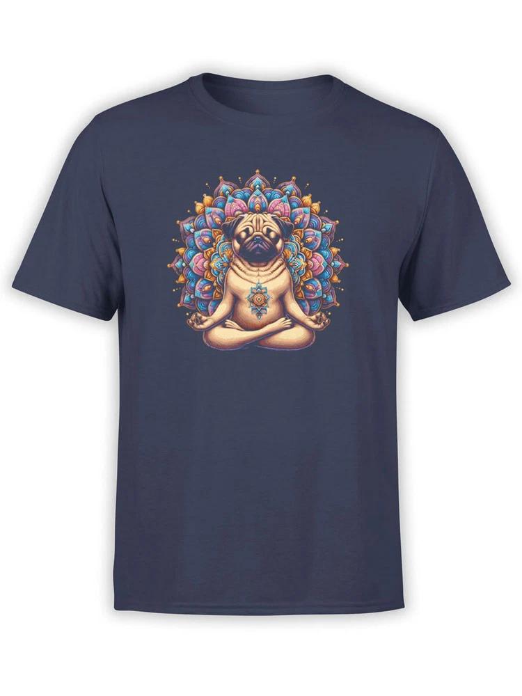 Unisex Tshirts Meditating Pug Tshirt 100 Cotton S