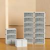 Folding Storage Box Transparent Shoe Boxes Multi Functional Living Room Organizer Case Household With Wheel Large Display Stands