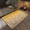 Tappetino Ispessito da Bagno con Stampa Semplice Tappeti Antiscivolo da Bagno Lato Lavabo Vasca da Bagno Tappeto da Pavimento Tappetino Ingresso Doccia Imbottitura 3D in Memory Foam