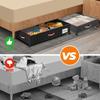 Stackable Rollable Storage Box Adjustable Closet Organizer Underbed Drawer with Wheels  Bedroom