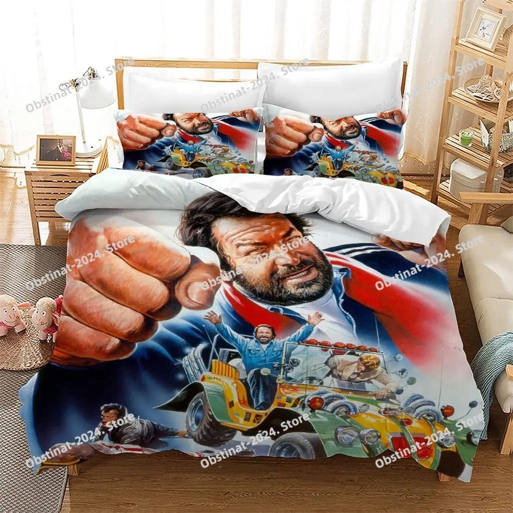 3D Customisable Bud Spencer Terence Hill film star Bedding Set Printed Bed Duvet Cover Sheet Pillowcase Bed Full Queen King Size