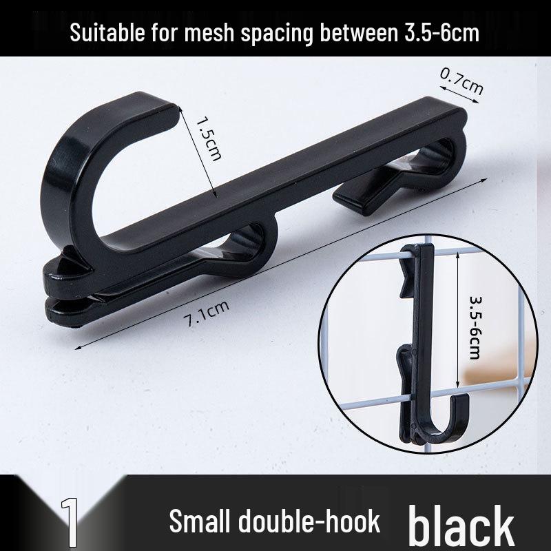 Nail-Free Grid Panel Hook for Wire Mesh Shelves - No-Drill Wall Storage Hooks for Kindergarten Display