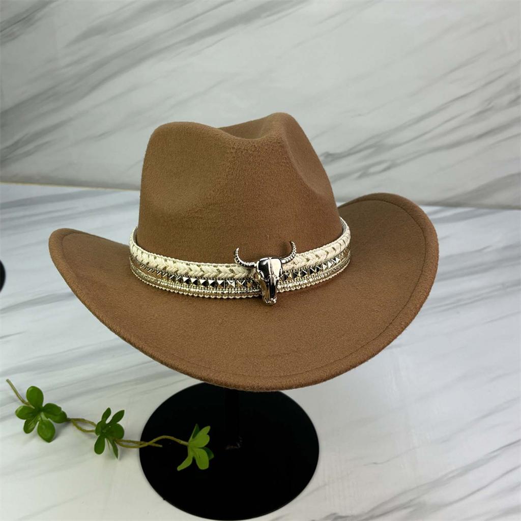Kapelusz Kowbojski Wygodny Klasyczny Dekor Dodatki do Kostiumu Stylowy