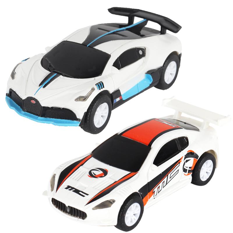 Slotcar 1 64 1/64 1:64er Maßstab Fahrzeug Elektrisch Hohe Geschwindigkeit Rennstrecke Polizei Rennwagen Zubehör Spielzeug Kinder Geschenke