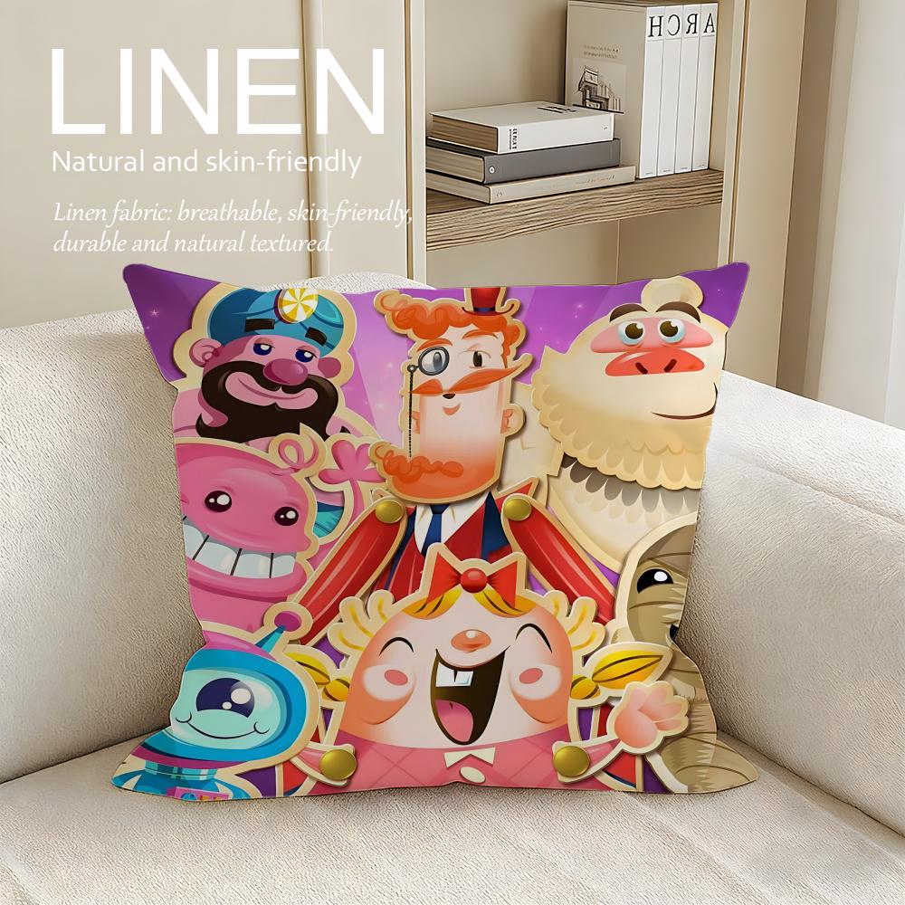 Game Candy Crush Saga Cushion Cover Pillowcase Set Pcs X X Breathable Washable Sofa Cushion Cover