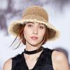 Womens Straw Hats Chinese Straw Hat Panamas UV Protection Sun Visor Beach Hats Women Visors Foldable Female Summer Sun Hat