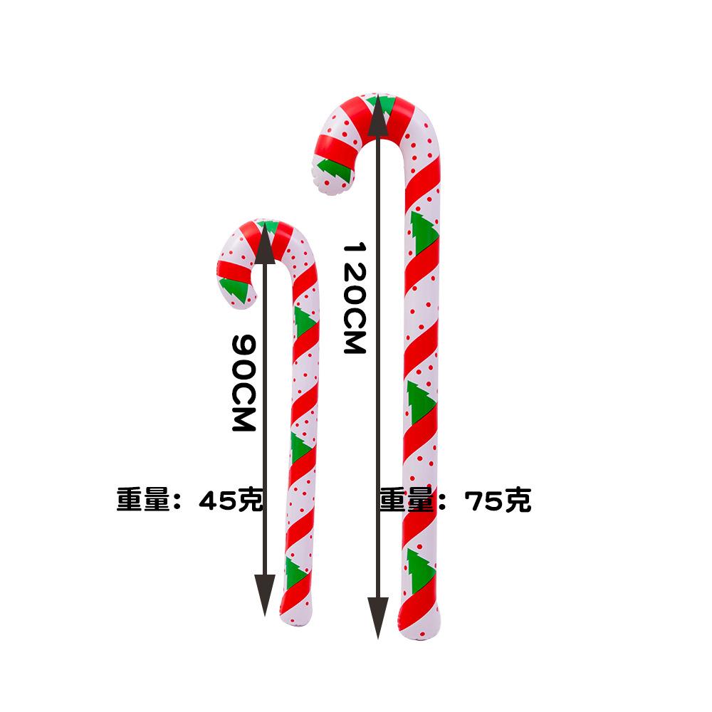 PVC Inflatable Christmas Cane, Christmas Decorative Atmosphere Supplies, Children's Cane