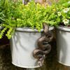 1 buc Sculptură Șarpe cu Capul în Jos din Rășină Ornament Ghiveci de Flori pentru Grădină Casă Figurine Animale Realiste Decor Casnic