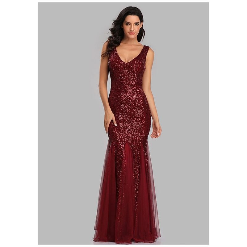 Sequin Mermaid Evening Dress Maxi Party Dress Long Gown New