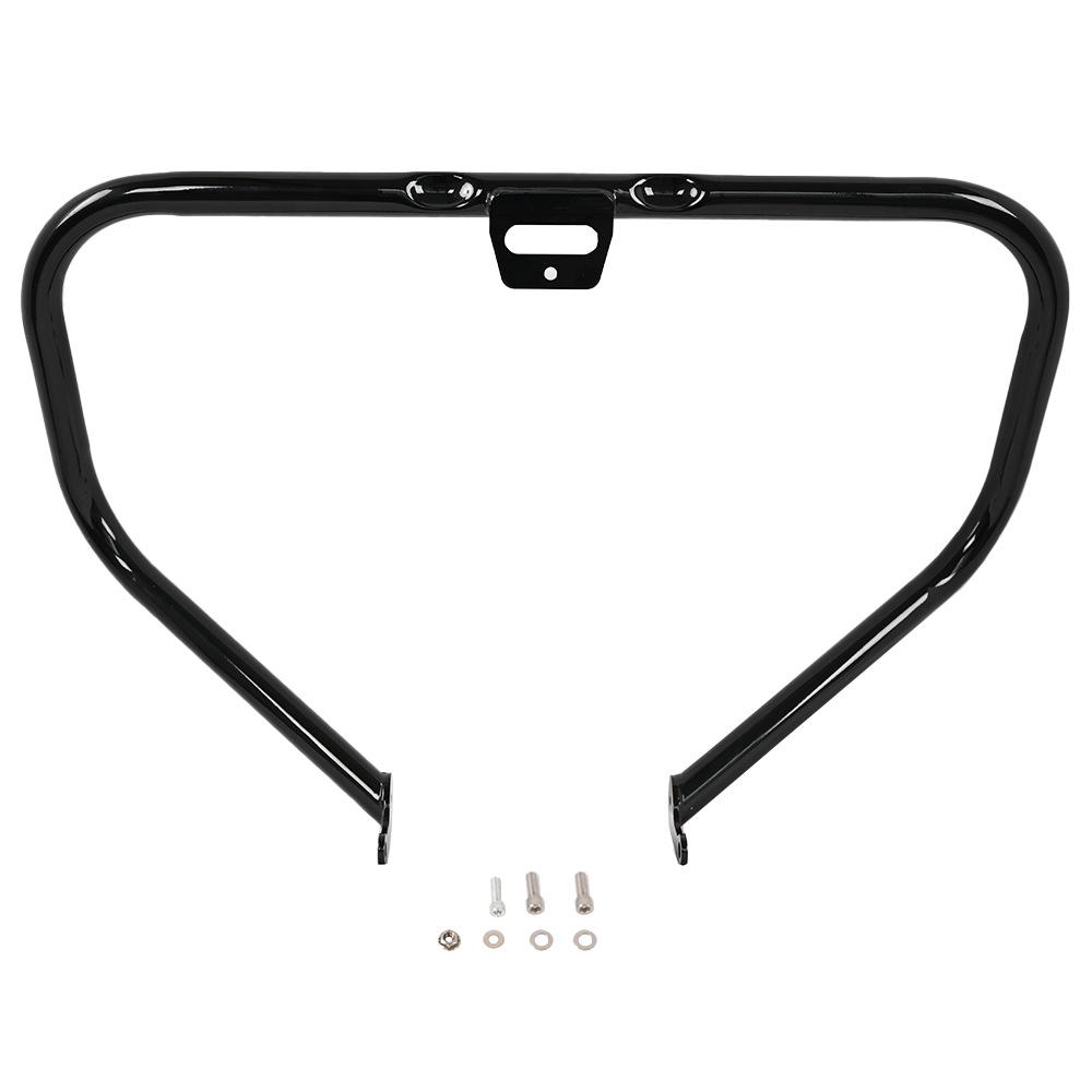 Black Circle Crash Bars for Harley Softail 18-26, Compatible with Touring Leg Shields