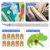uxcell 10pcs Precision Art Craft Hobby Knife and Precision Utility Knife Set for Carving, Crafting, Scrapbooking, Stenciling, Paper, Wood, and Plastic