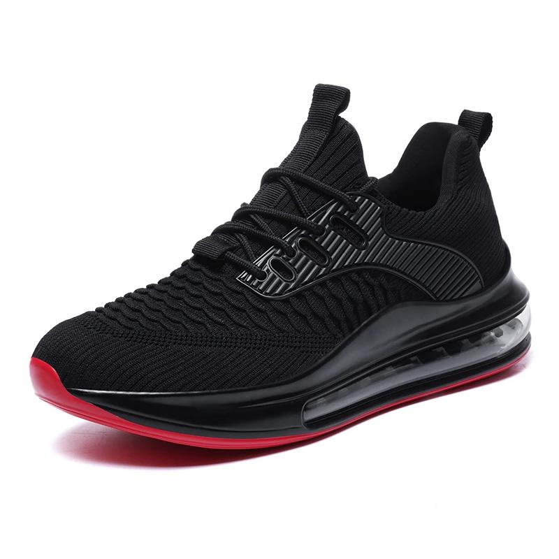 Full Hand Zoom Air Cushioned Sneakers for Men 48 Extra Large Men's Breathable Student Teen Flying Woven Running Shoes