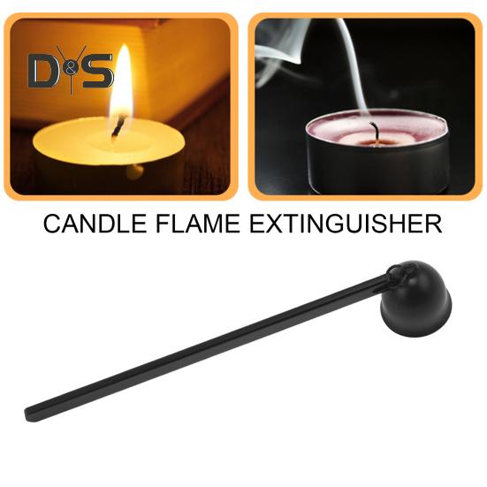 Klokkelysslukker med langt håndtak i polert rustfritt stål Telys stearinlys Veke Flamme Snuffer Sette ut stearinstopper Stearintilbehør