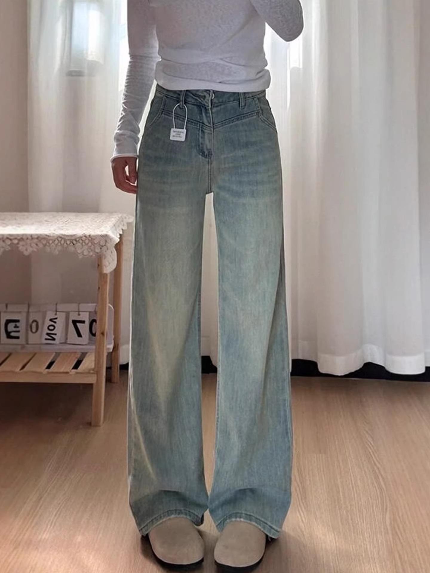 

Plus Size Light Wide-Leg Jeans for Pear Shapes - Slimming, Loose Fit with Drape XXL