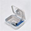 1 Set Denture Storage Box With Mirror And Cleaning Brush Portable False Teeth Container For Travel Daily Dental Care