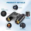 Portable Mini Binoculars,30x60 Zoom Wide View Angle Folding Binoculars Telescope with Low Light Night Vision for Outdoor,Bird