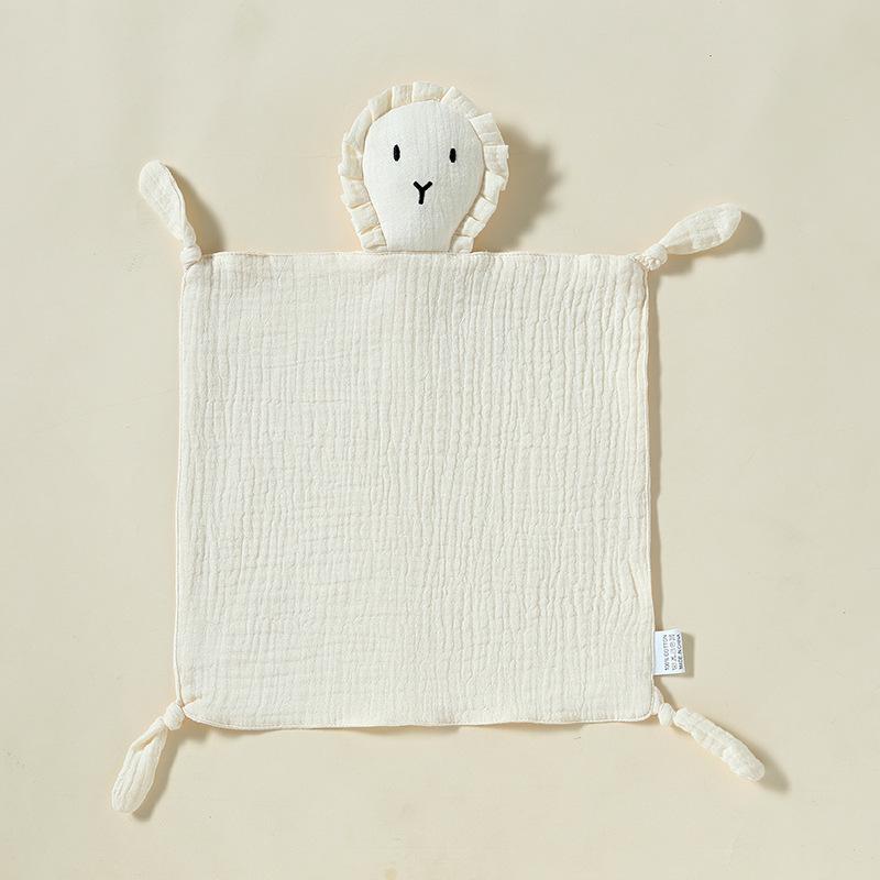 Pure Cotton Baby Comfort Toy: Rabbit Sleep Companion Crinkle Handkerchief