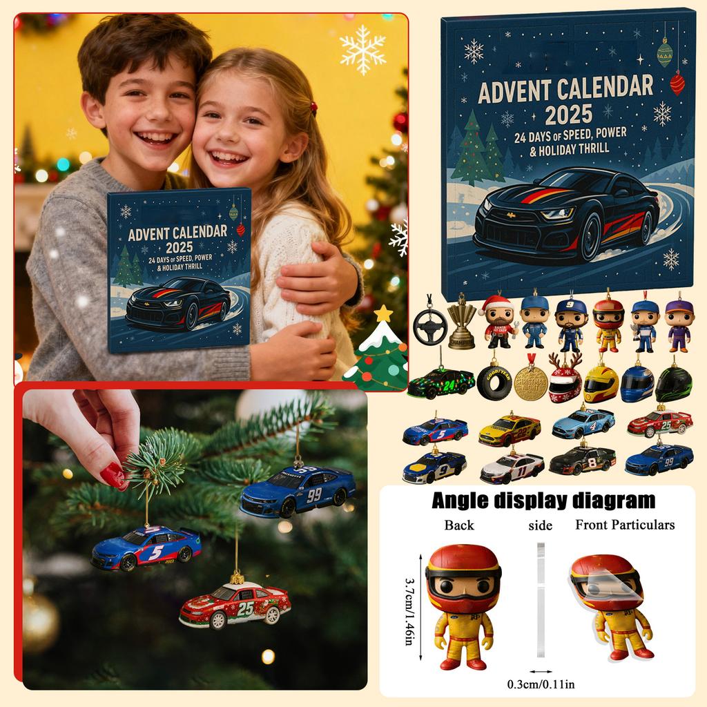 Adventní kalendář obsahuje 24 adventních kalendářů, odpočítávací kalendář a překvapivá sběratelská předměty.