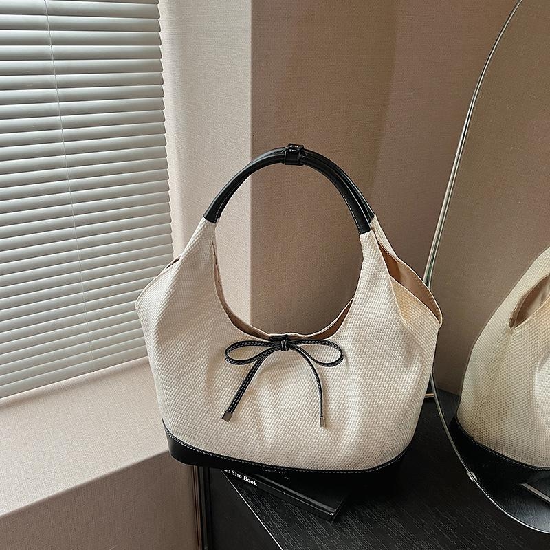 Bow Bag Large Capacity Summer New Casual Fashion Shoulder Women's Bag Tote Armpit Bag