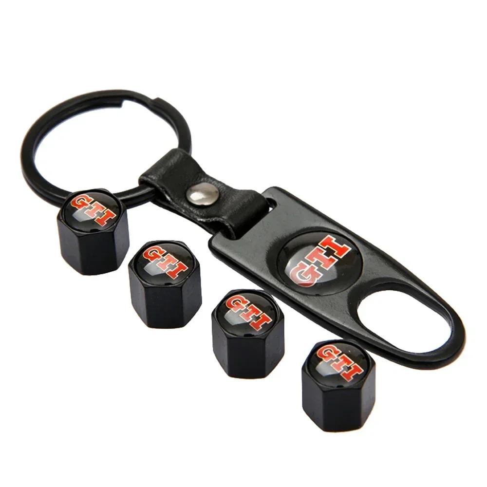 2026 Heiß Für Volkswagen VW Auto Rad Reifen Ventil Kappe Schlüsselanhänger für Volkswagen GTI S Racing Rline Logo Polo Golf Passat Touran Bo