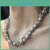 Geometric Titanium Steel Pendant Necklace With Pearl Accent For Casual And Formal Wear