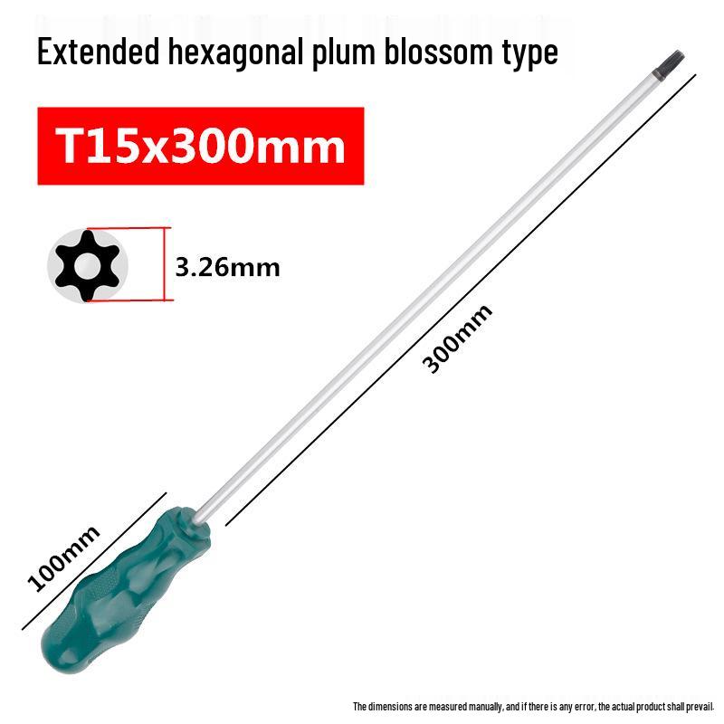 Plum Blossom Cross-Shaped Screwdriver Set T10-T30 with Hole Star Design